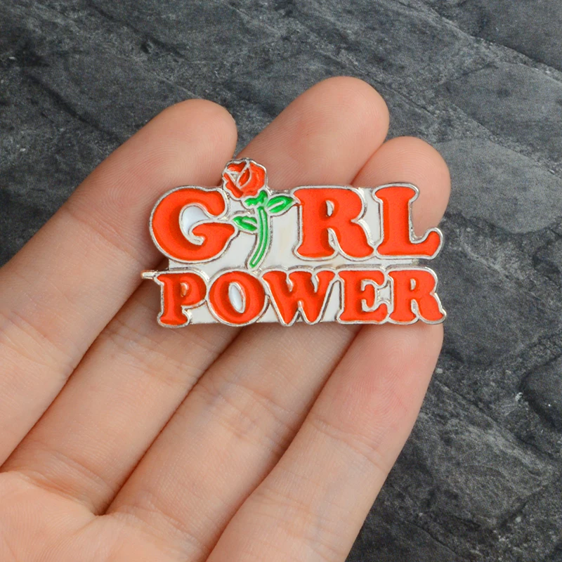 Feminism Liberalism Hurray! Women's Feminist Motivational Female Red Rose Girl Power Uterus I Do What I Want Enamel Brooch Pin