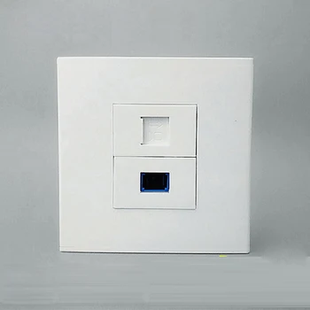 

86x86mm Wall Outlet Fiber SC Optical Interface RJ45 Network Jack Panel Socket Type Connector