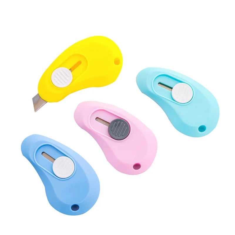 

1 Pcs Solid Color Mini Portable Utility Knife Paper Craft Cutter Cutting Paper Razor Blade Office Stationery Escolar Papelaria