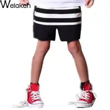 New Arrival 2016 Children Shorts Black Striped Casual Kids Bottom Trousers Baby Boy Clothes Summer Boy Shorts
