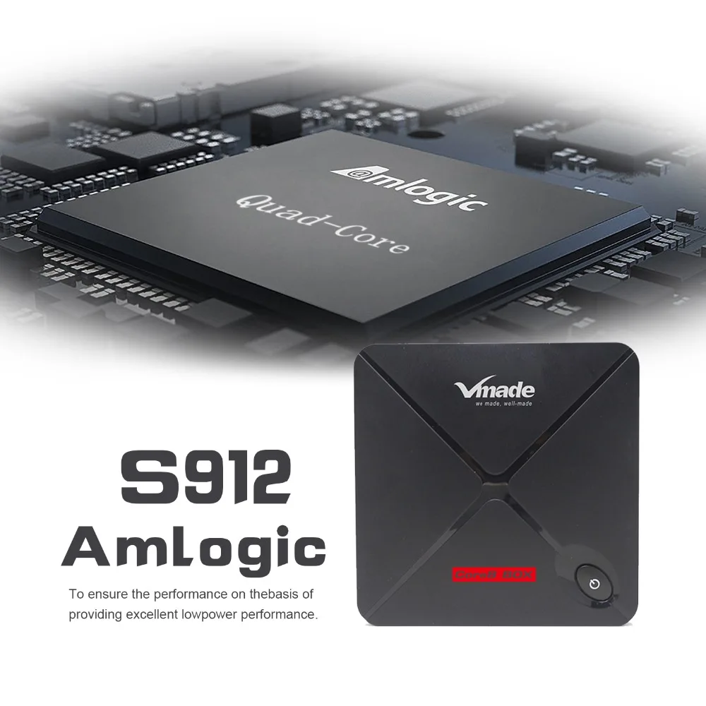 Vmade V9 PRO мини ТВ приставка Восьмиядерный Android 7,1 OS Смарт ТВ приставка 2G 16GB Amlogic S912 четырехъядерный 1,5 GHz медиаплеер телеприставка