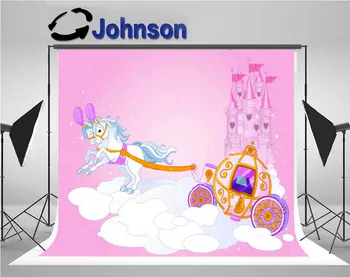 

princess carriage Fairy Tale Sky backdrops Vinyl cloth High quality Computer print party photo studio background