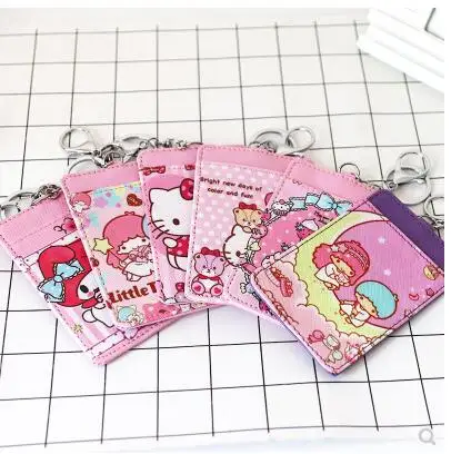 

5 Pcs Cartoon Melody Twin Stars Pu Leather Business Storage Card Organizer Holder Office Name Work Card Bags
