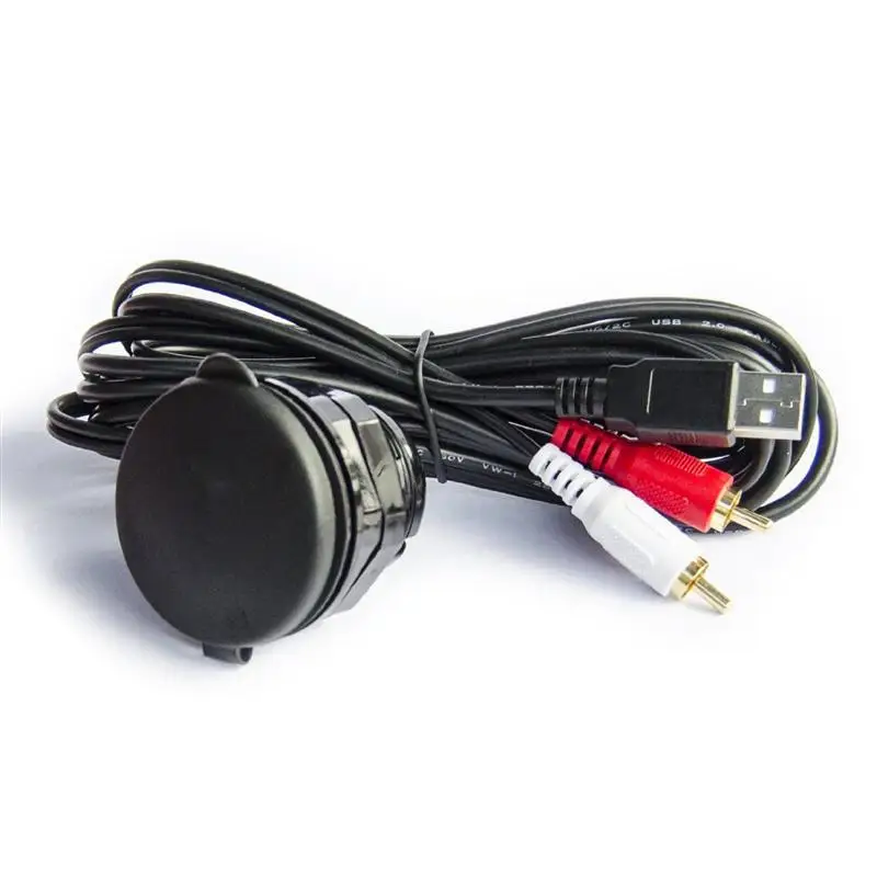 Автомобильное крепление для установки USB/AUX 1/8 2 RCA Удлинительный кабель AV