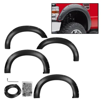 

Wheel Eyebrow Fender Flares Proof Cover Guard Mudguards Protector Trim Set For Ford F-250 F-350 Super Duty 2008-2010 Body Kits