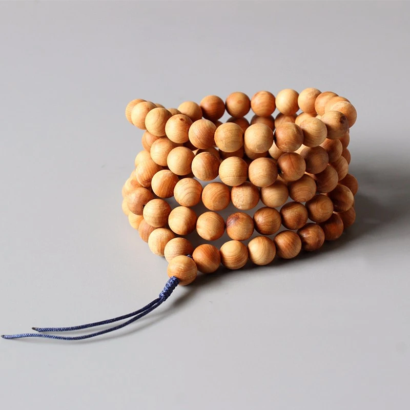 

6mm 8mm 108PCS Tibetan Buddhist Prayer Natural Color Round Wood Mala Beads For Necklace Bracelet Charms Jewelry Making Wholesale