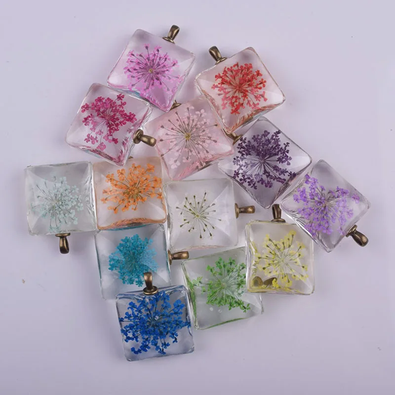 Wholesale Crystal Glass Pendant Necklace Jewelry Accessories Findings