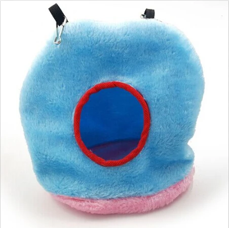 Синий Домашнее животное птица попугай Теплый Гамак клетка хижина палатка кровать висячая пещера клетка хижина палатка игрушка для домашних животных - Цвет: Синий