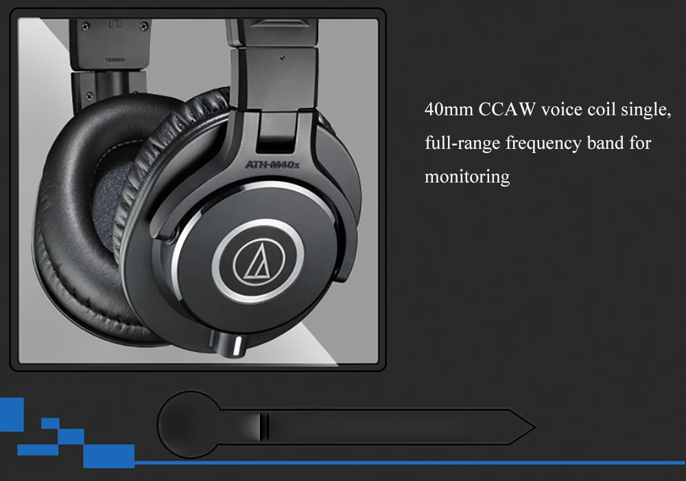 Original Audio Technica Ath-m40x Professional Monitor Headphones 
