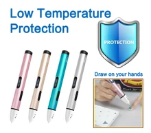 3D Printer Pen Dewang Newest X4 3D Printing Pen Free PCL Filament Low Temperature Protection 3D Graffiti Pen USB 3D Pens