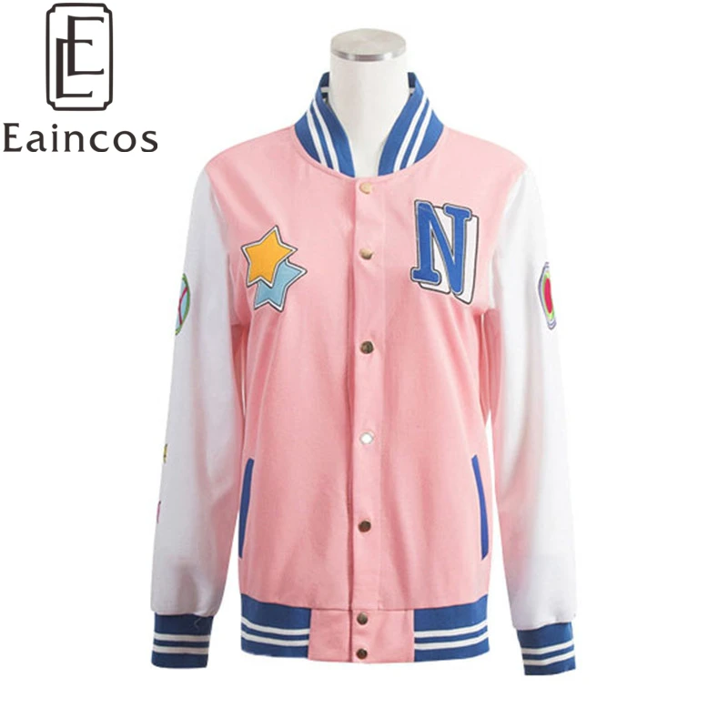 

Anime Free! Iwatobi Swim Club Hazuki Nagisa Cosplay Costume Jacket Hoodie Coat Unisex Pink Cotton Sweatshirt Baseball