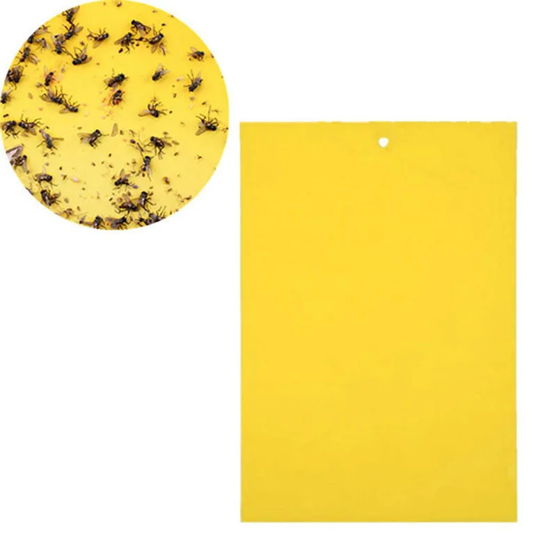 

20pc/lot Strong Flies Traps Bugs Sticky Board Catching Aphid Insects Killer Pest Control Whitefly Glue Stickers