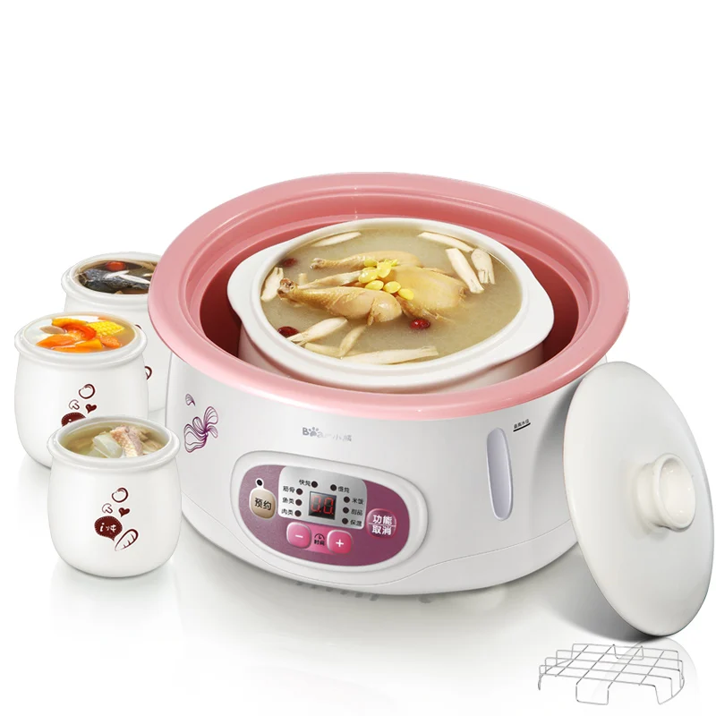Bear 220V Electric Slow Cooker Ceramic Water Timer Reservation A Pot Of Four Bilein Slow