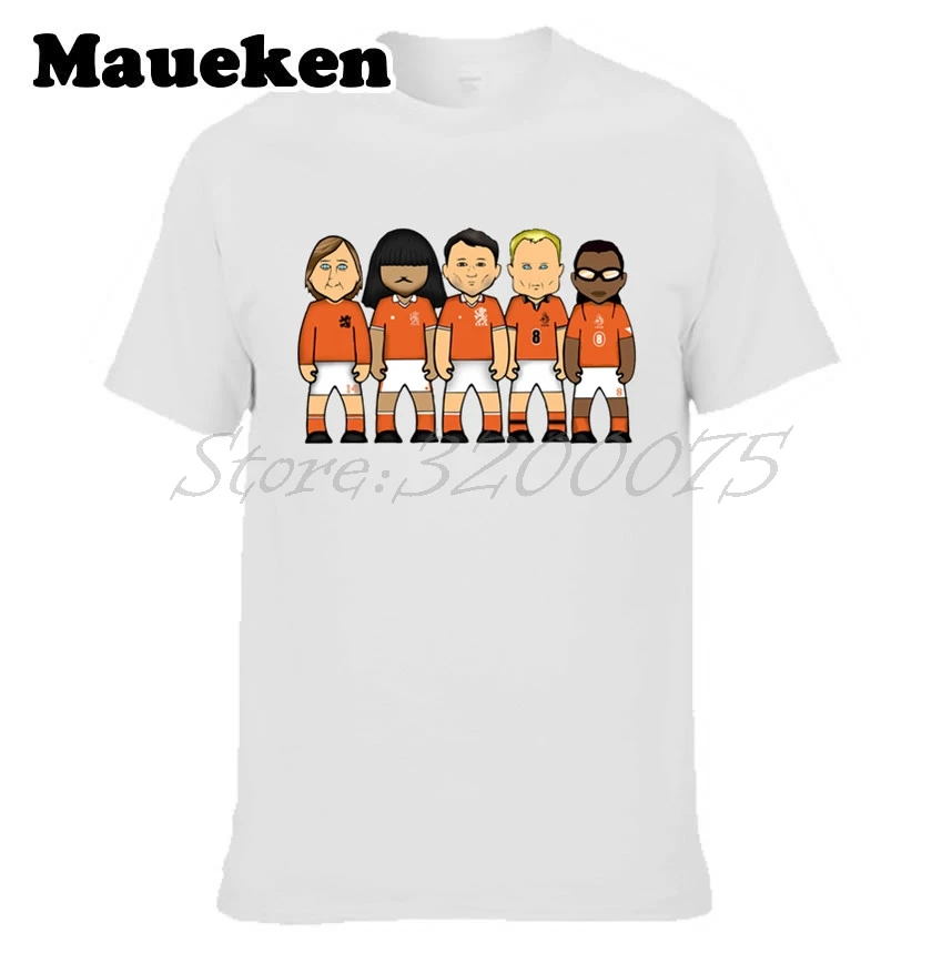 Мужские Нидерландские легенды Johan Cruyff Edgar Davids Ruud Gullit Dennis Bergkamp Marco Van Basten футболка