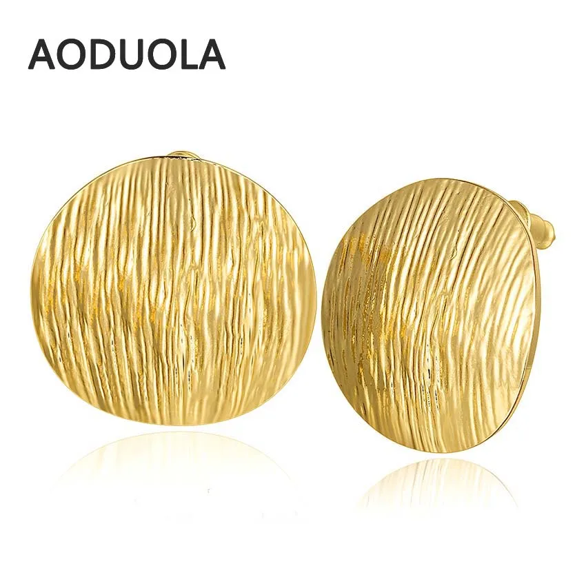 Модные украшения милые Серьги-гвоздики золото Цвет кнопку серьги прекрасные для