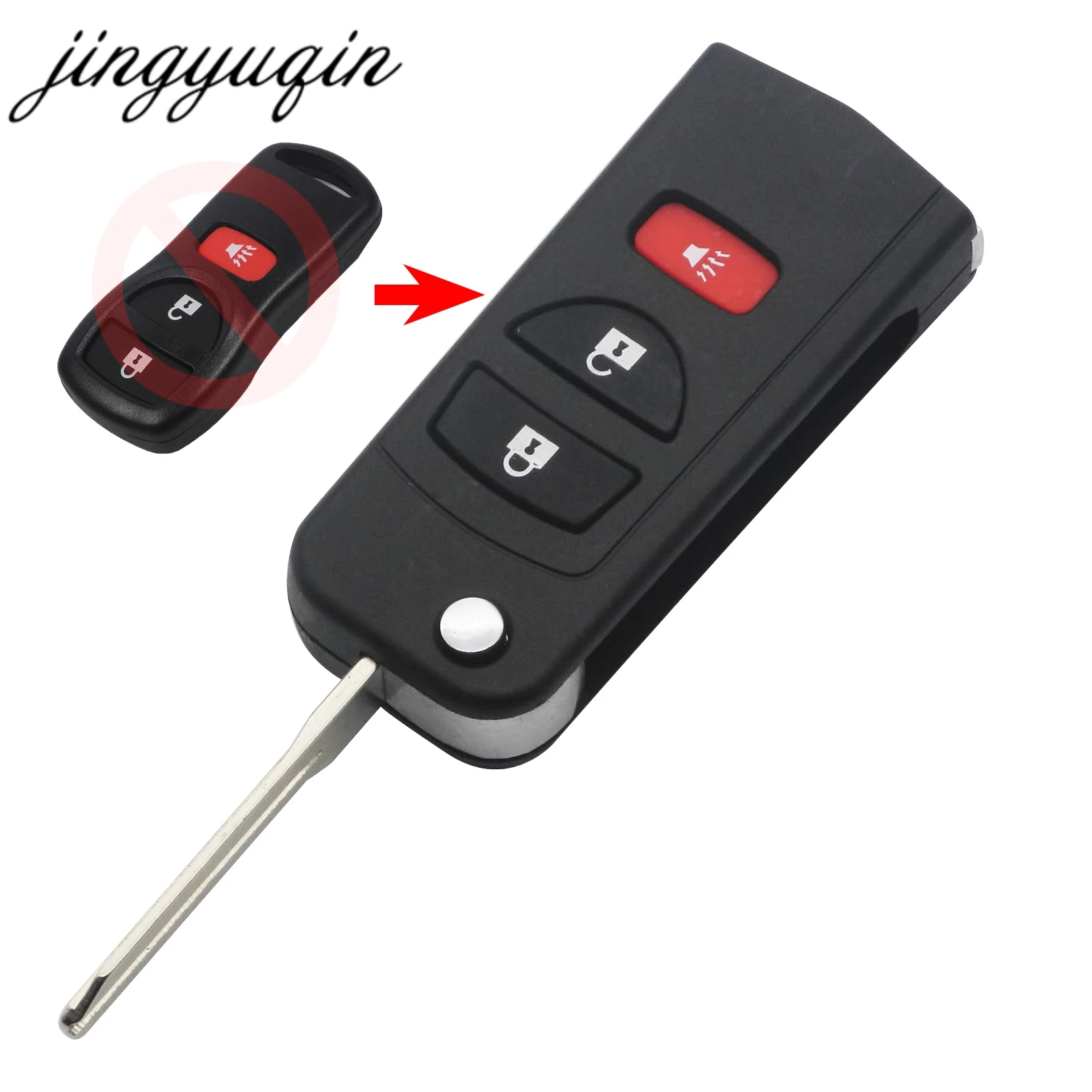 Jingyuqin неразрезанный ФОБ для INFINITI G35 I35 350Z Nissan Sentra Altima Maxima Xterra Frontier TITAN|Ключ от авто| |