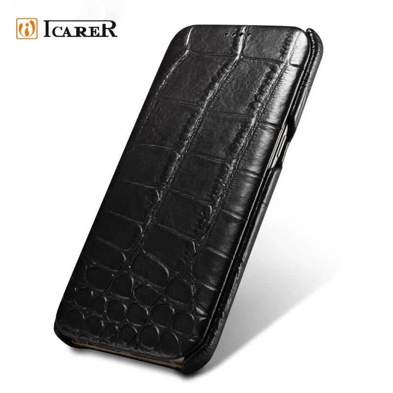 

for Samsung Galaxy S7 edge Genuine Leather Cover crocodile pattern real cow skin case for Samsung S7 edge original icarer brand
