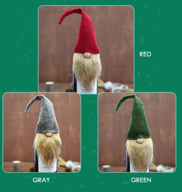 CARRYWON Merry Xmas Санта Клаус бутылки вина Обложка сумки Рождественский ужин вечерние