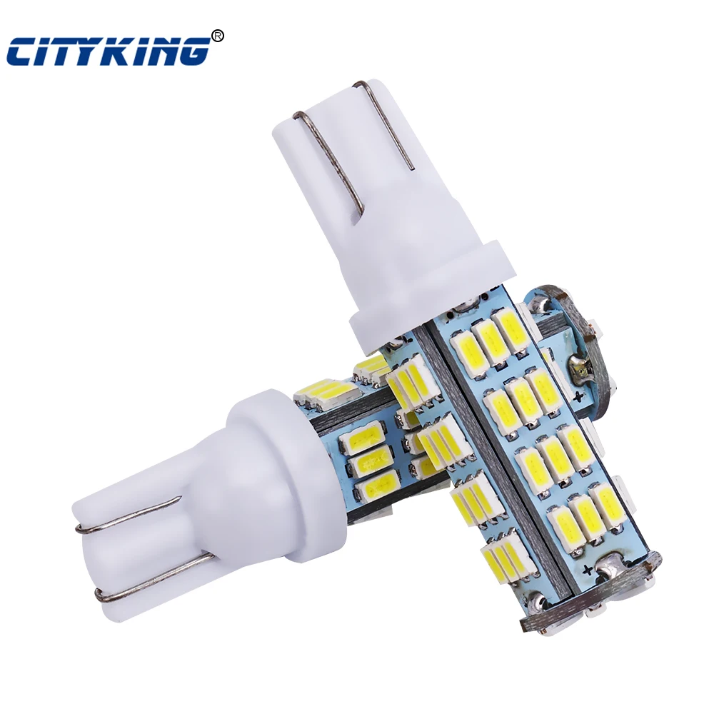 2 шт. Автомобильные светодиодные лампы T10 54 SMD Светодиодные 194 W5W LED 3014 smd 168|car light|w5w