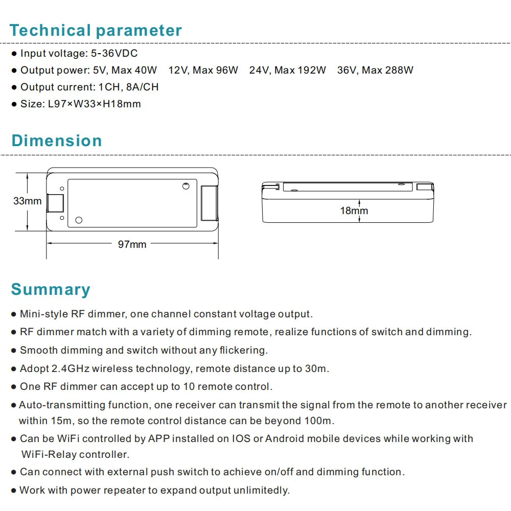 V1 LED Dimmer