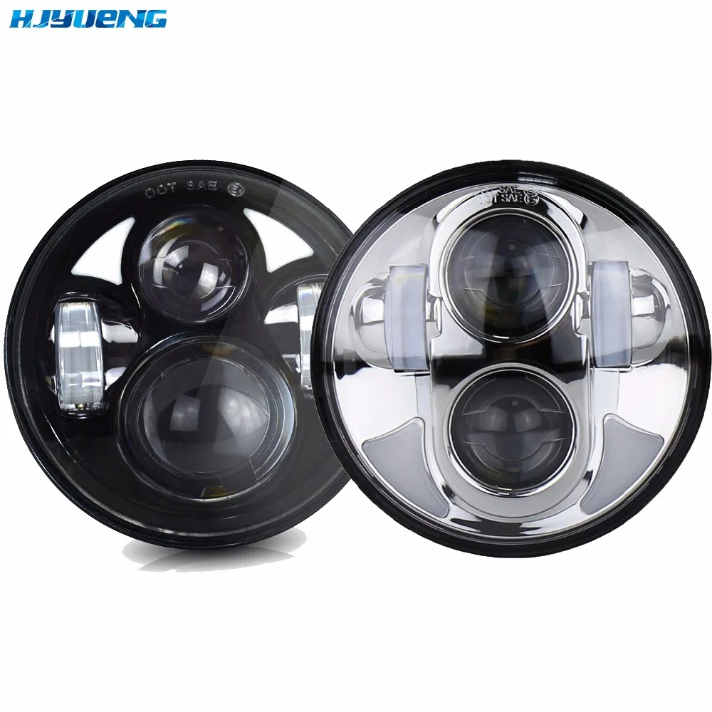 

45W 5.75 Inch Projector LED Headlight Car Angel Eyes DRL Running Lights for 88 Motorcycles Front Driving Headlamp Head Light
