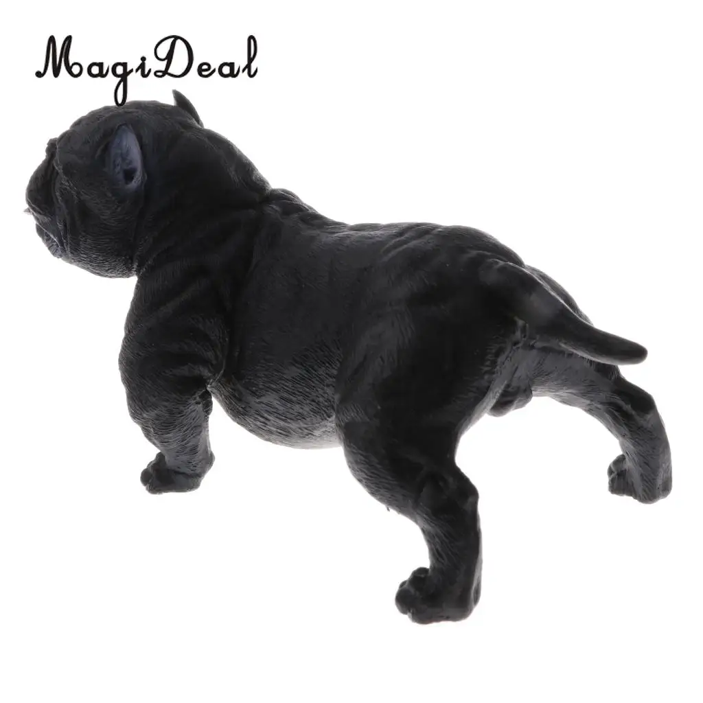MagiDeal Lifelike Animal Model Figure Toy Figurine Home Living Room Decor American Bully Pitbull for Children Kids Gift