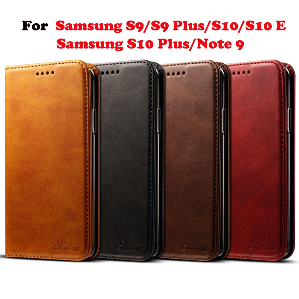 

for Samsung Note 9/S9 PLUS/ S9/S10/S10E case mobile phone shell For Samsung S10 PLUS leather case calf protective shell