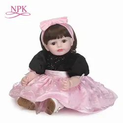 NPK моделирование reborn baby doll мягкая Настоящее нежное прикосновение детский подарок с красивой одеждой и парик волос