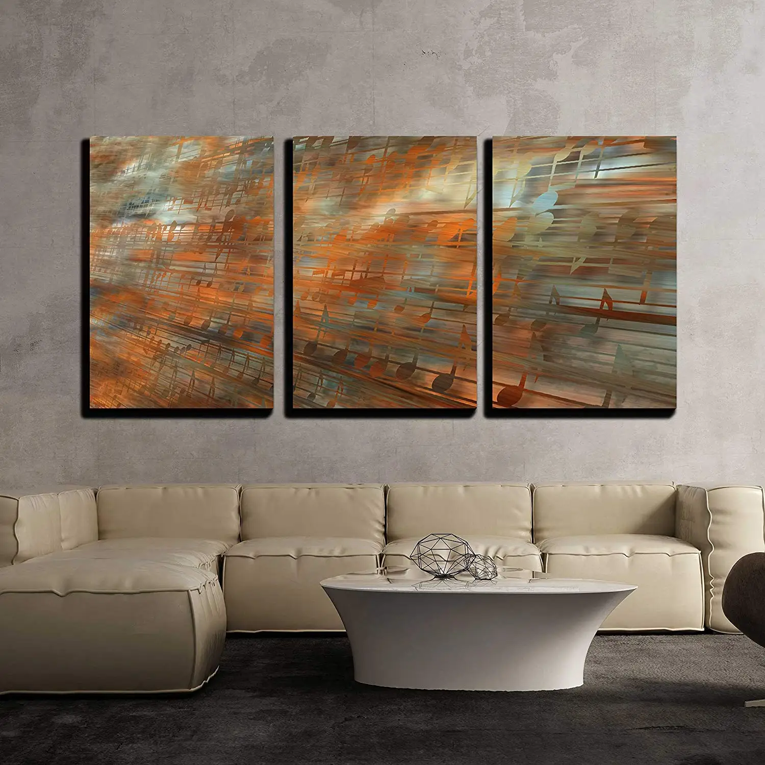 3 Piece Canvas Wall Art Musical Background Modern Home Decor No Framed Panels | Дом и сад
