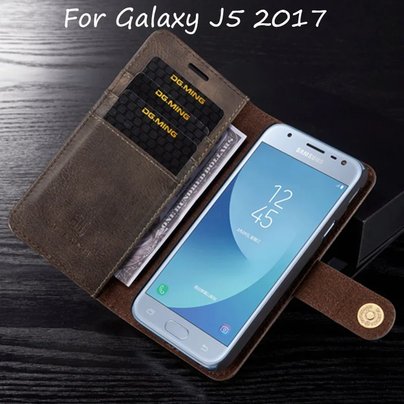 Magnetic Detachable Leather Case Hard Back Cover For Samsung Galaxy J5 2017 Case Flip Wallet For Samsung J5 2017 Case For Women