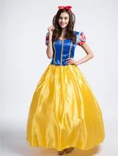 Ensen europa blancanieves princesa carnaval traje largo dress fantasia adulto uniforme juego de rol cosplay traje de halloween