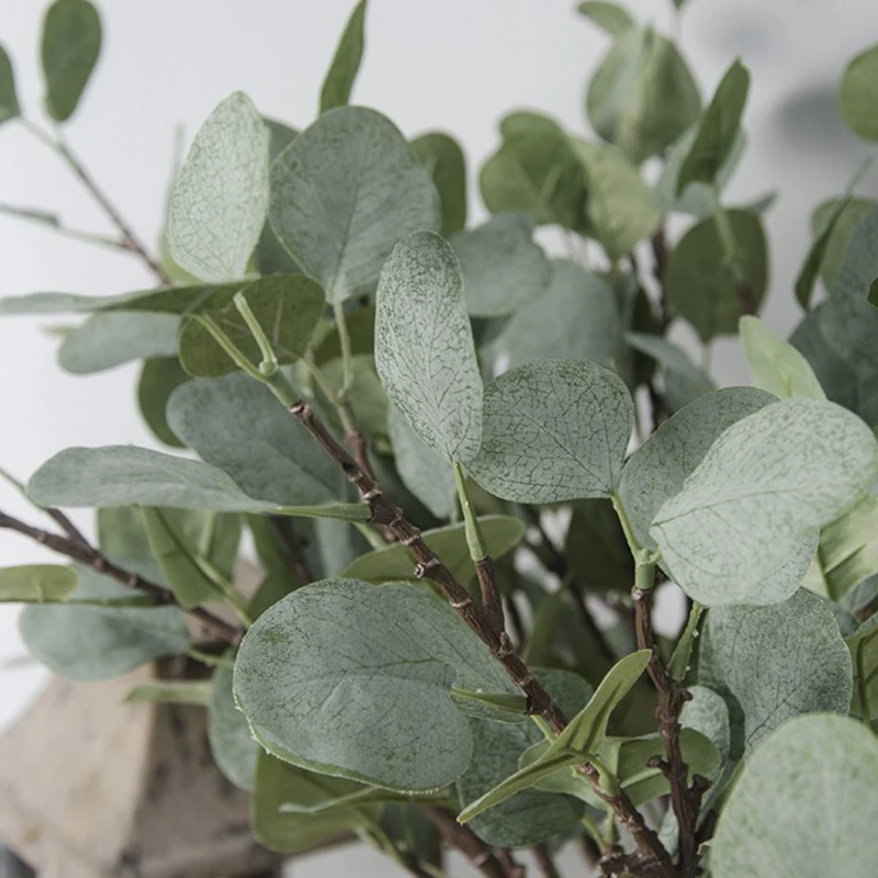 new Artificial Eucalyptus Plants Plastic Green Fake Eucalyptus For Flower arrangement Natural Artificial plants Home Decor