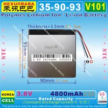 [V101] 3.8V,3.7V 4800mAH,[359093] NTC; Polymer lithium ion / Li-ion battery for tablet pc,power bank,cell phone
