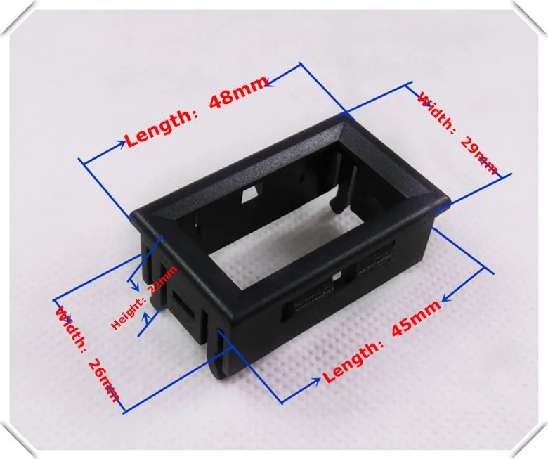 50 шт. 0,5" вольтметр и амперметр корпус Пластиковый черный корпус 48x29x22 мм для измерителя напряжения измеритель тока светодиодный дисплей