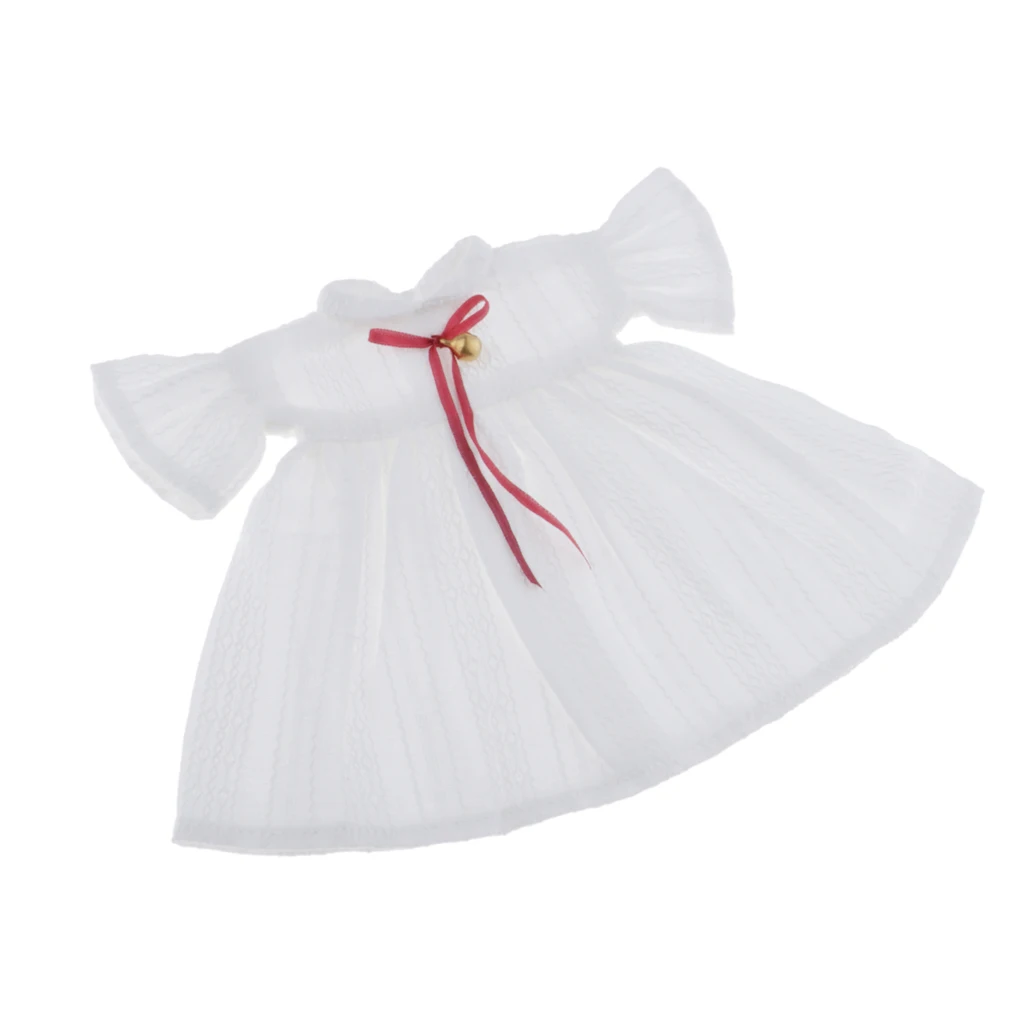 Fashion Girl Doll Clothes fit for 1/6 Pullip 12inch Dolls, Round Collar Dress with Bowknot, Candy Color