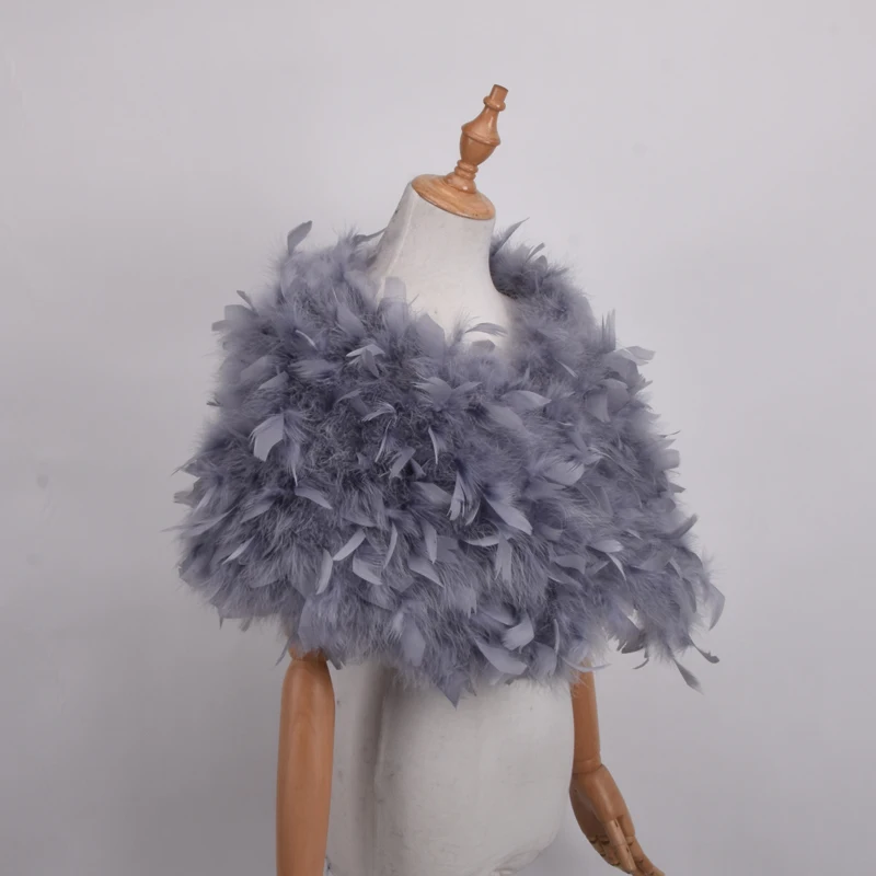 US $32.19 Real Ostrich Fur Shawls Elegant White Ostrich Feather Coats Wedding Fur Boleros Bridal Shawls Jackets For Evening Dresses