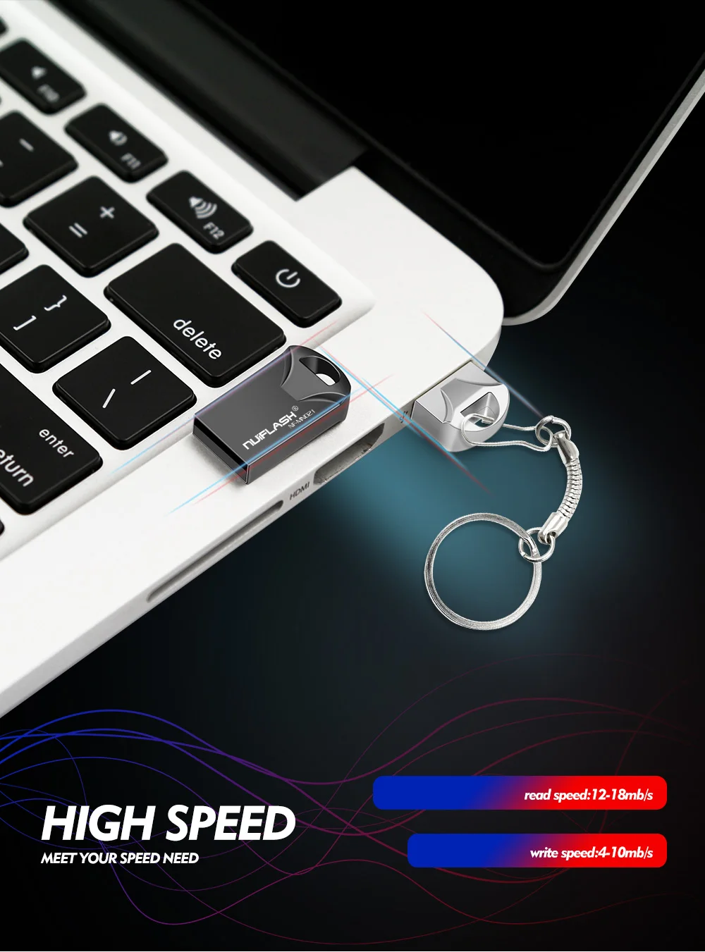 Nuiflash Usb флеш-накопитель 32 ГБ металлическая ручка-накопитель 64 Гб Флешка 16 ГБ 8 ГБ 4 ГБ флеш-диск usb 2,0 128 ГБ Водонепроницаемая память Usb диск