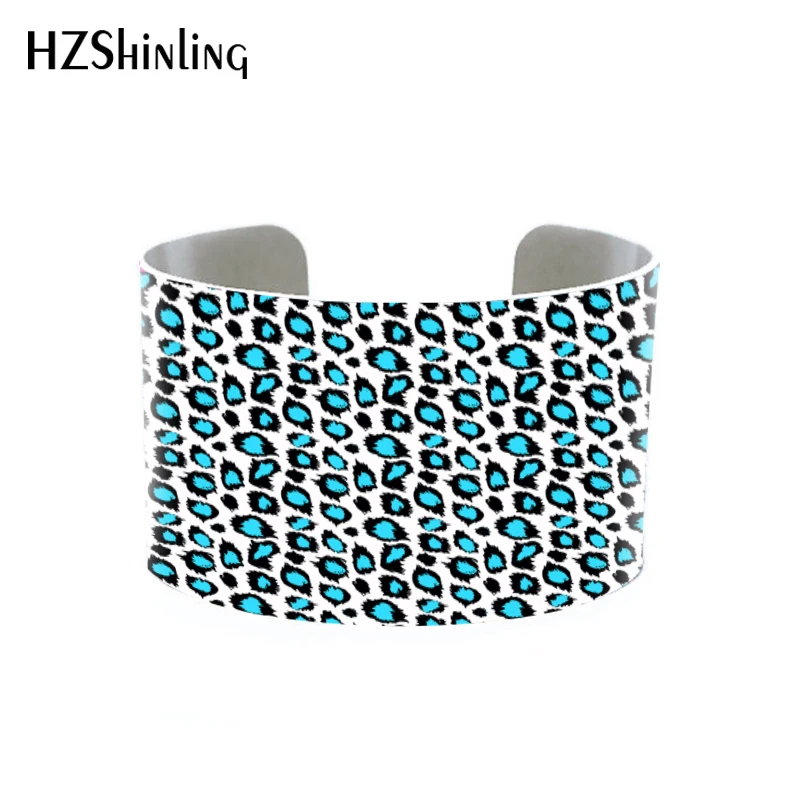 

Rainbow Cheetah Leopard cuff neon animal prints art print wholesale Bangle colored bracelet Cowhide Cheetah Cuffs SINGLE
