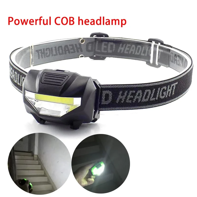

Mini Headlamp LED COB Flashlight Headlight Torches Cmall AAA Battery 4W Lampe Lamp Head Light Super Bright for Fishing Camping