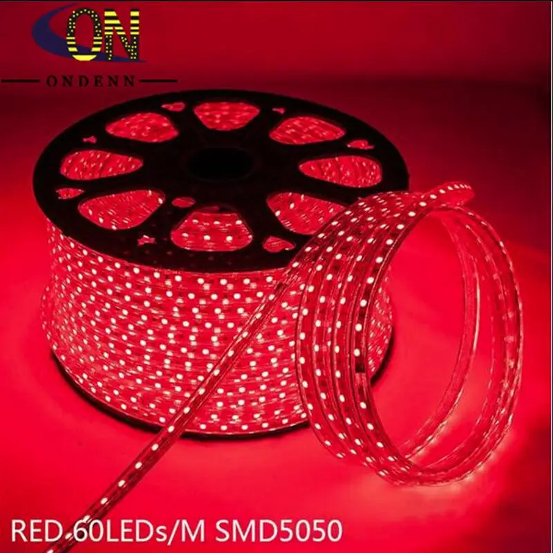 Гибкая светодиодная ленсветильник RGB 3014 5050 SMD 60 светодиодов на метр 220 В