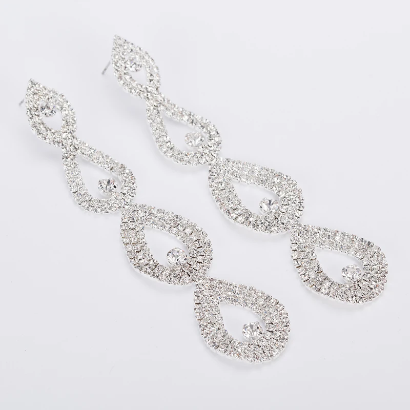 YFJEWE New Design Christmas gifts Fashion luxury crystal drop earrings for women jewelry rhinestone women long earring #E430