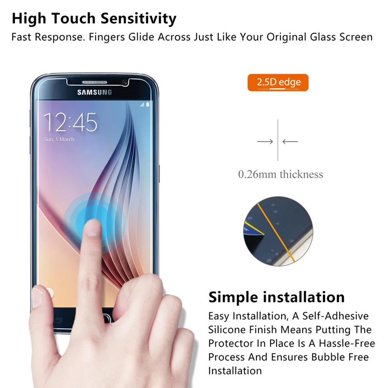 9H HD Жесткий протектор экрана телефона закаленное стекло для samsung Galaxy S6 S7 S2 Защитная пленка для samsung S5 Mini S4 S3 Neo S III