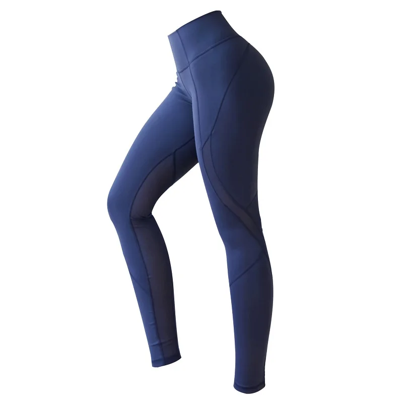 

Women High Waist Mesh Patchwork Yoga Pants Quick Drying Yoga Leggings Hip Up SportsWear Skinny Fitness Sports Leggings Peach