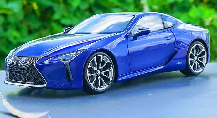 Высокая имитация LEXUS LC500h Коллекция Модель 1:18 Расширенный сплав модель автомобиля, литая металлическая модель игрушечного автомобиля - Цвет: Синий