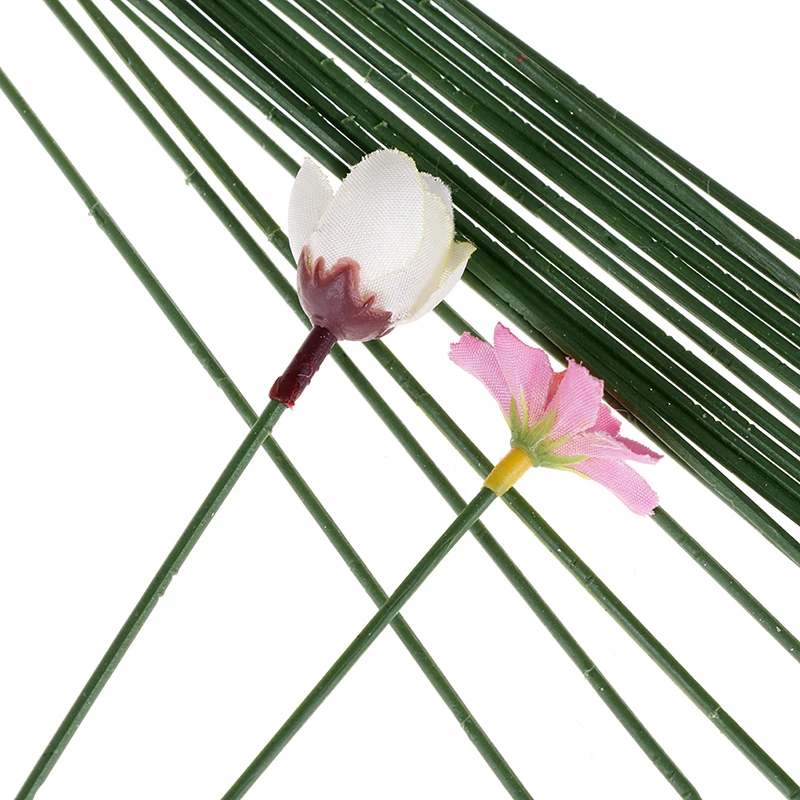 20pcs Wire Wreath Branch DIY Wreath Supplies Flower Wedding Home Decoration Mosaic Flores Plant Bouquet Accessories