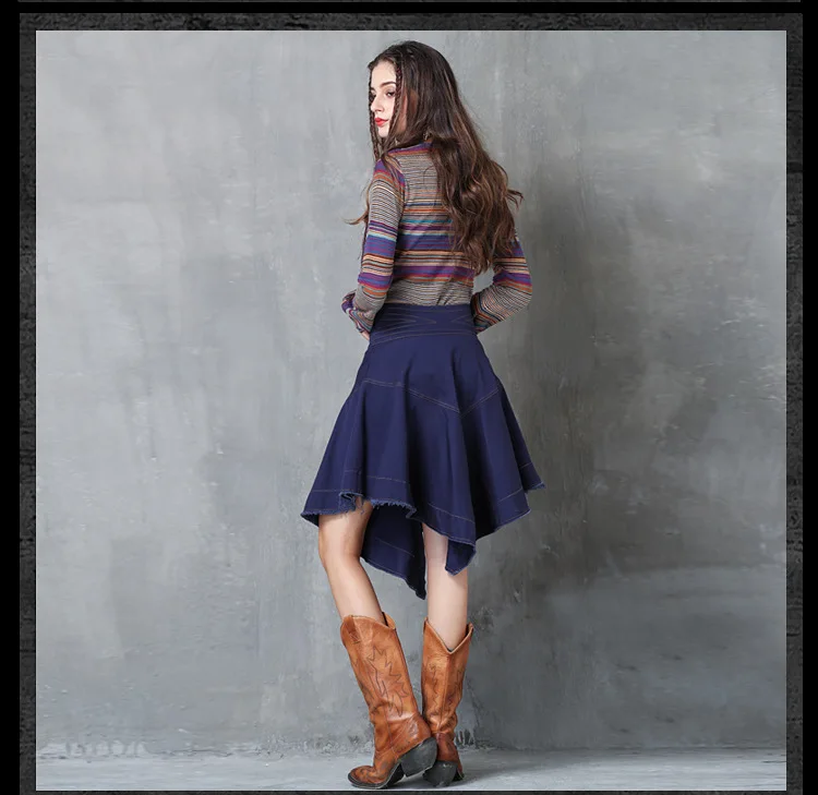 asymmetrical denim skirt (10)