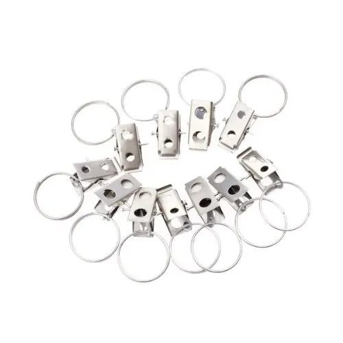 10pcs/lot Stainless Steel Curtain Rod Clips Window Shower Curtain Rings