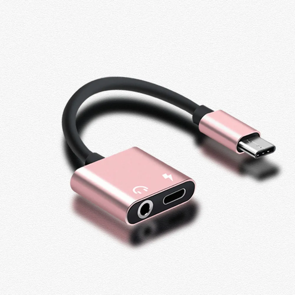 

USB Type C To 3.5mm Earphone Jack Adapter For Xiaomi 8 9 Redmi Note4 Aux Audio Cable Headphone Charger Charging Type-C Converter