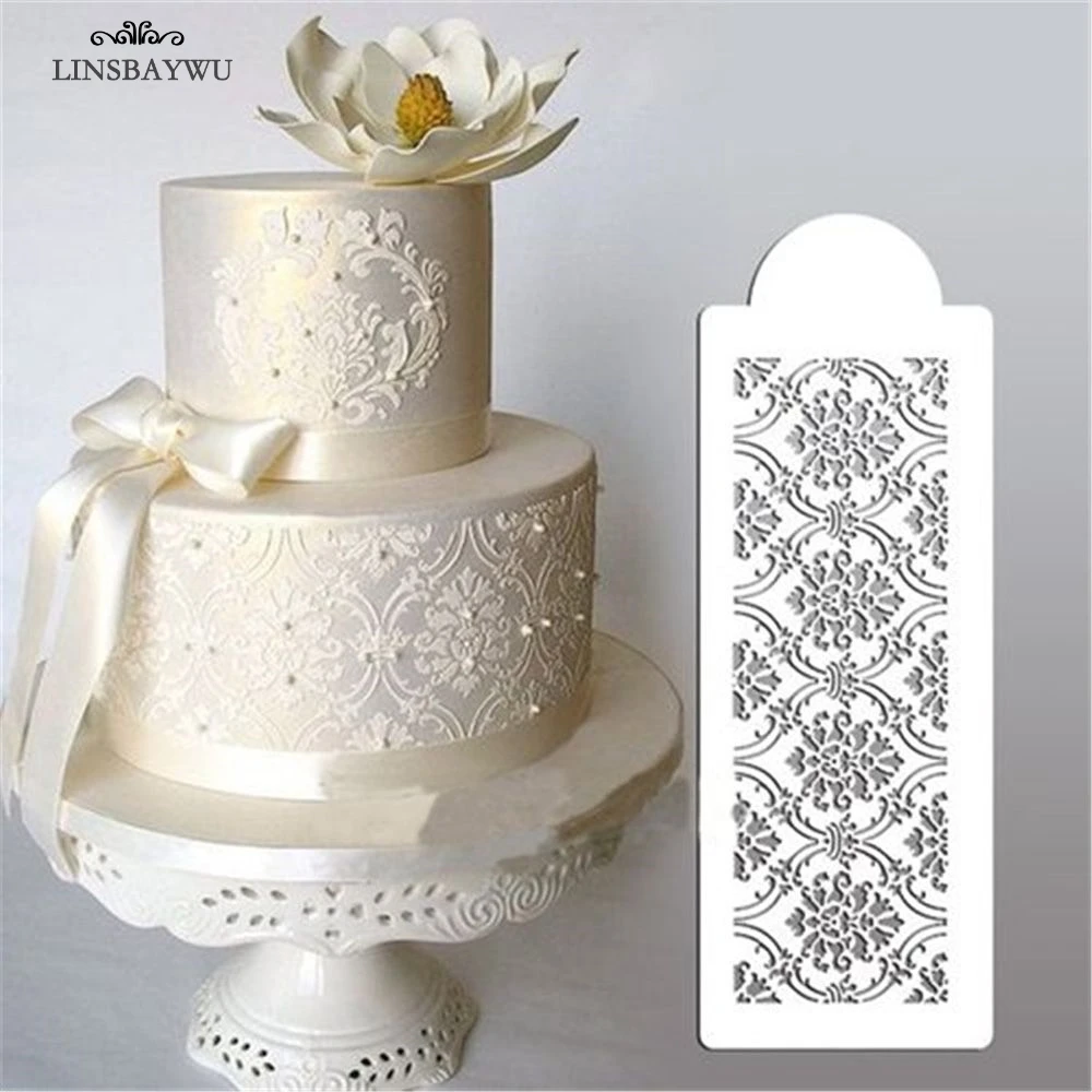 Torta Cioccolato e Dessert 8 Pezzi Stencil Pizzo Torta Stencil per Decorazione di Torte Stencil per Torta Laterale Stencil Cake Pizzo di Plastica Stencil Pizzo Torta Tappetino per Mousse