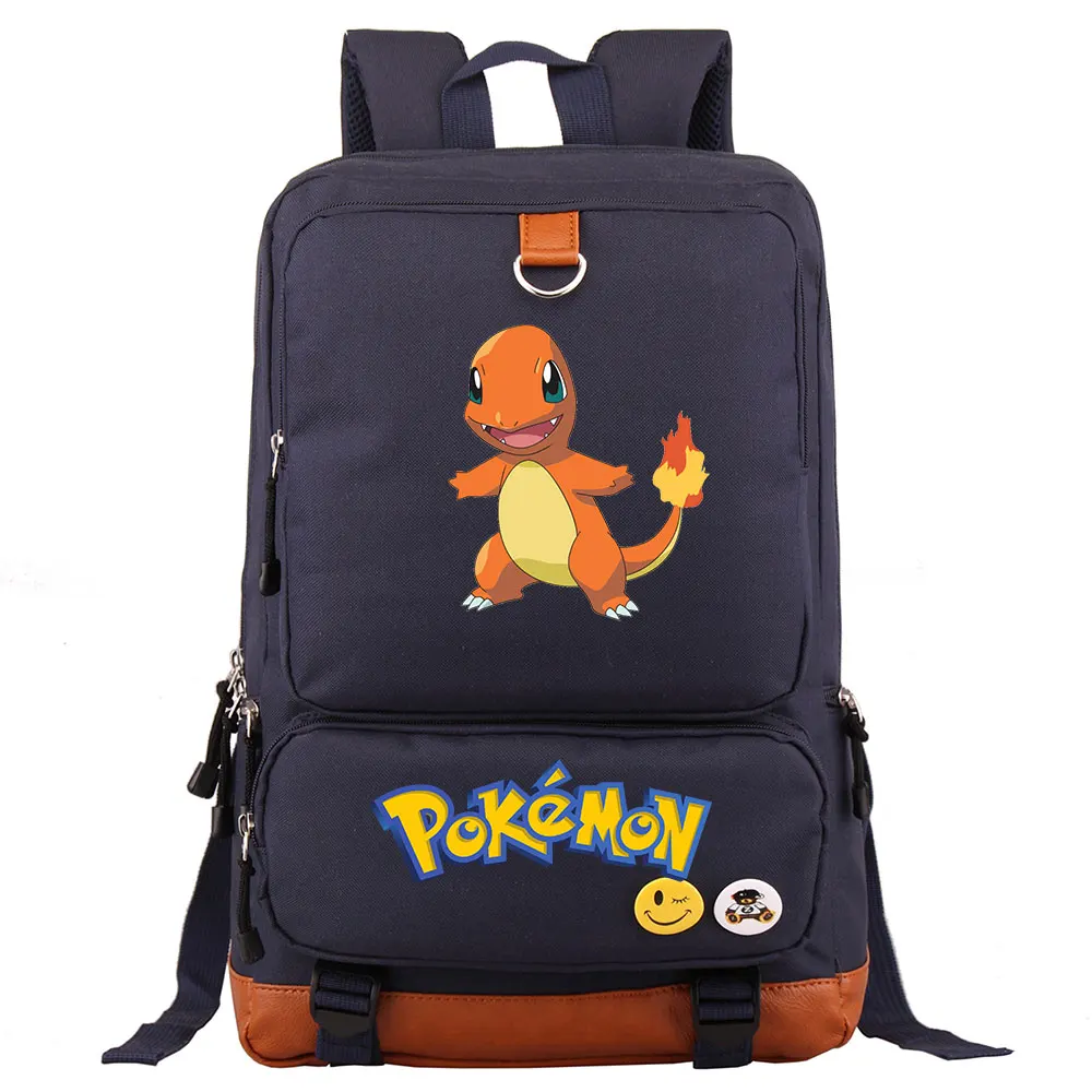 Мультфильм Squirtle Аниме Пикачу чармандер для мальчика и девочки школьные сумки Для